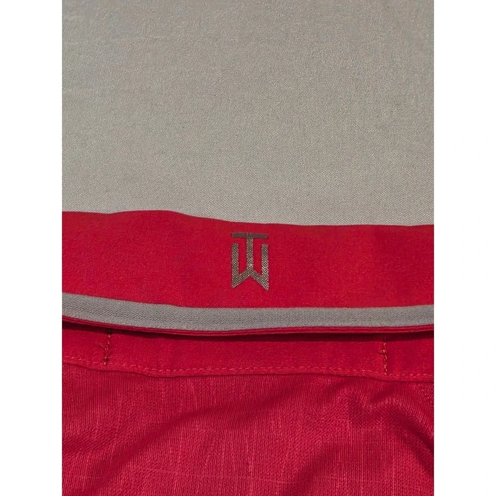 Nike Tiger Woods Collection Dri-FIT Golf Polo Red Textured XL 1151